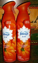 (2) Febreze Air 8.8 Oz Limited Edition Fresh Harvest Pumpkin Air Refresher Spray - £9.94 GBP
