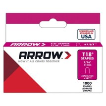 Arrow T18 7/16&quot; 11mm Round Crown Staples for Arrow Stapler 1000pcs - £7.05 GBP