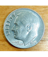 1976 USA No Mint Mark Roosevelt Dime, lot A - $47.59 MXN