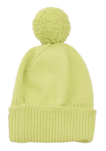 Lauren Ralph Lauren Women&#39;s Small Medium Green Knit Pom Beanie 100% Nylon - $59.39