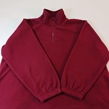 American Fleece Collection Men's Red 1/4 Zip Pullover Sweatshirt Long Sleeve XL image 7