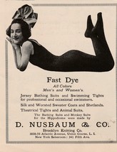 Brooklyn Knitting Co Bathing Suits &amp; Tights NYC Vintage Print Ad WW1 Era - £7.03 GBP