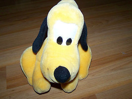 Walt Disney World Pluto Plush Dog Toy Sitting Position 10&quot; Medium Size A... - $20.00