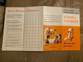 1958 Securing A Scoutmaster Pamphlet Boy Scouts Of America - £8.69 GBP