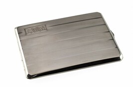 Sterling Silver Vintage Cigarette Case 4&quot; x 3&quot; 93 grams with Monogram - $677.67 CAD