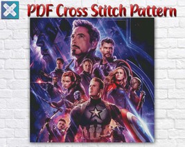Avengers Marvel Heroes Movie Counted PDF Cross Stitch Pattern - $3.50