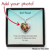 To Best Friend Personalized I&#39;ll Always Be There Stainless Steel or 18k Gold He - £48.75 GBP+