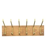 MCM Modernist LOUMAC SUPPLY NYC Wood Coat Rack Metal Hooks 24” X 6” - €192,12 EUR