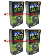 4x Lifestyles Ultra Sensitive Natural Feeling Lubricated Latex Condoms 1... - $22.76