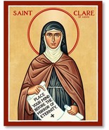 Catholic icon of Saint Clare of Assisi - £158.84 GBP+