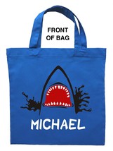 Shark Trick or Treat Bag - Personalized Shark Halloween Bag - £10.29 GBP