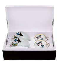 VISTA ALEGRE - Butterfly Parade (21104176) Porcelain Set 2 Espresso Coff... - £227.10 GBP