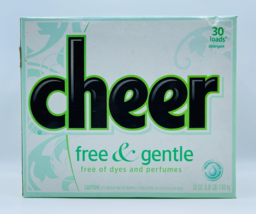 Cheer Free &amp; Gentle Powder Laundry Detergent Free of Dyes &amp; Perfumes 53oz/3.31lb - £45.78 GBP