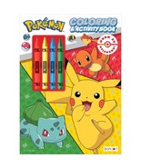 POKEMON COLOR AND ACTIVITY BOOK WITH 4 CRAYONS - $202.52 MXN