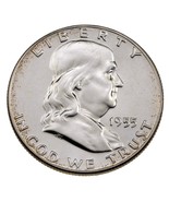 1955 50C Franklin Half Dollar in Gem Proof Condition, Excellent Eye Appeal - $89.10