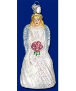 Old World Christmas glass Ornament 01002 blonde Angel wedding bride - $24.99