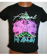 DEF LEPPARD Official ANIMAL Black Neon Graphic Womens T-SHIRT S Rock - $369.95 MXN