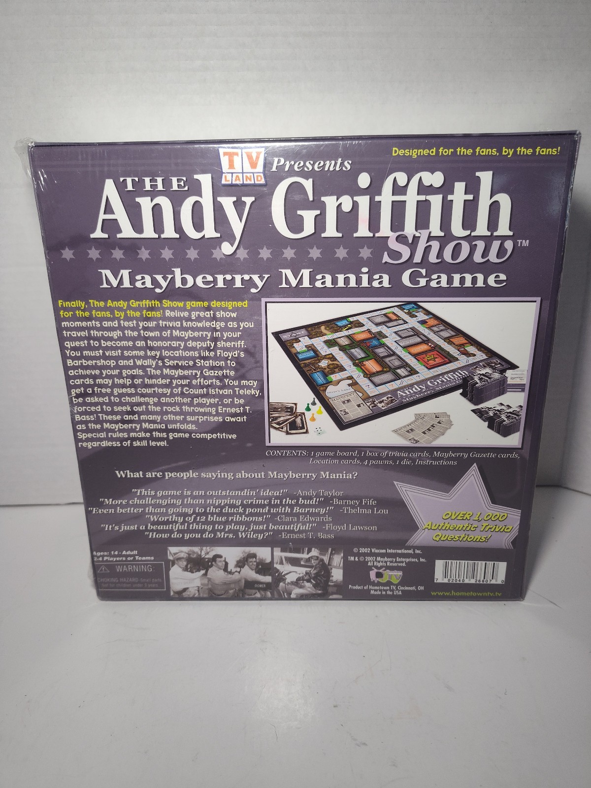 TV Land The Andy Griffith Show Mayberry Mania Trivia Board Game NEW SEALED Item image 6