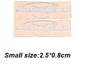 2Pcs Metal Laurin & Klement Car Sticker For Skoda Fabia Octavia Rapid Superb Yet