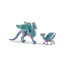 Schleich Bayala Dragon Toys and Figurines - Flying Flower Mother and Small Baby  - £38.36 GBP