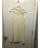 NWT Sweet Wanderer SZ Small Ivory Sleeveless Dress Mesh Embroidered Neck... - $186.04 MXN
