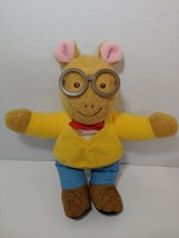 Arthur Marc Brown talking plush doll yellow sweater 1996 Playskool Hasbro - £11.72 GBP