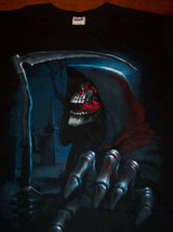 Grim Reaper Skeleton Halloween Horror T-Shirt Xl New - £15.53 GBP