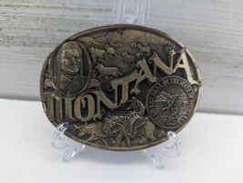   State of Montana Belt Buckle Solid Brass Great Seal ADM Award Design - £22.66 GBP