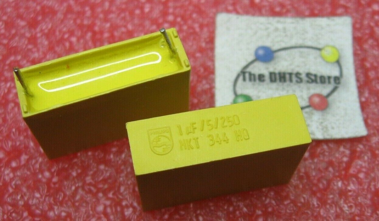 Philips MKT-344-HQ 1uf 5% 250V Poly Film Capacitor - NOS Qty 2 - $5.69