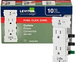 Leviton E5325-MW Decora Edge 15 Amp Tamper-Resistant Duplex Outlet, 10-P... - £32.75 GBP