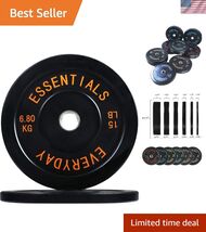 Color Coded Olympic Bumper Plate Weight Plate with Steel Hub - $86.31