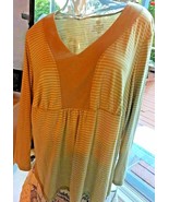 Womens Faded Glory 2X Striped Knit Summer Top Shirt Long Sleeve Brown. 0... - $6.88