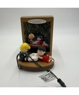 Hallmark Keepsake 1999 Peanuts Schroeder &amp; Lucy Piano Animated Magic Orn... - $909.57 MXN