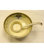 Vintage Noritake Hand Painted Porcelain Mayonnaise Bowl Spoon Miramar Ja... - $29.69