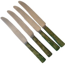 Royal Brand Sharp Cutter Knife Set Composite x 4 Green Cutlery Flatware Marbled - £11.50 GBP