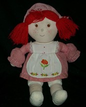 16&quot; Vintage Mty Intl Baby Girl Doll Red Hair &amp; Outfit Stuffed Animal Plush Toy - £26.57 GBP