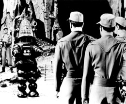 1956‘s FORBIDDEN PLANET Robby the Robot greets spacemen b/w 8x10 scene s... - $100.27 MXN