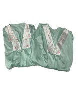 Vintage Lorraine Peignoir Set Long Green Nylon Nightgown Robe Lingerie S... - $99.99 CAD