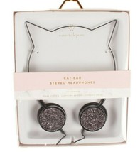 Black Stereo Headphones with Cat Ears and Bling Nanette Lepore NEW - £16.35 GBP