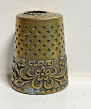 Vintage Clover brass thimble pencil sharpener No Blade - $7.24