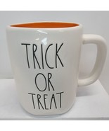 Rae Dunn Halloween “Trick Or Treat” Mug Orange Inside LL By Magenta Doub... - $12.22