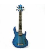 MiNi 4string ukulele ukelele electric bass uke with blue color - £135.91 GBP