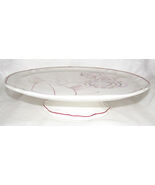 VINTAGE ART DECO STYLE ITALIAN PORCELAIN FOOTED PLATE/PLATTER-HAND PAINT... - $181.60 MXN