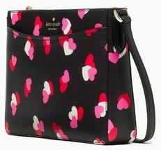 Kate Spade Rory Crossbody Bag Hearts Black Saffiano Purse K7123 NWT $299 Retail - £74.30 GBP