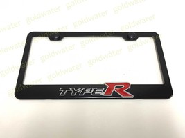 3D TYPE R Emblem Black Powder Coated Metal Steel License Plate Frame For... - £18.94 GBP