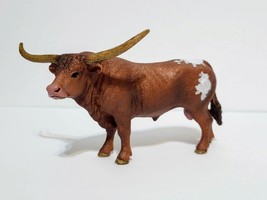 Schleich TEXAS LONGHORN Bull Cow Cattle #13866 Farm Life Animal Toy 2017 Figure - £7.72 GBP