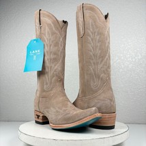Lane LEXINGTON Tan Leather Cowboy Boots 6 Womens Western Style Snip Toe Footwear - £191.65 GBP