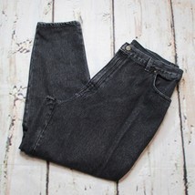 Gitano Womens Plus Size 20W Vintage 80&#39;s High Rise Straight Mom Jeans Black Ash - £22.98 GBP