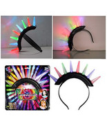 2 NEW LIGHT UP SPIKE MOHAWK / PRINCESS  headband lightup flashing hat PA... - £14.93 GBP