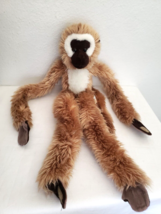 Animal Alley Hanging Monkey Plush Stuffed Animal Tan Brown Shaggy - $22.28